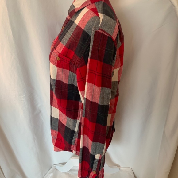 J. Crew Red Flannel Button down - Picture 5 of 6